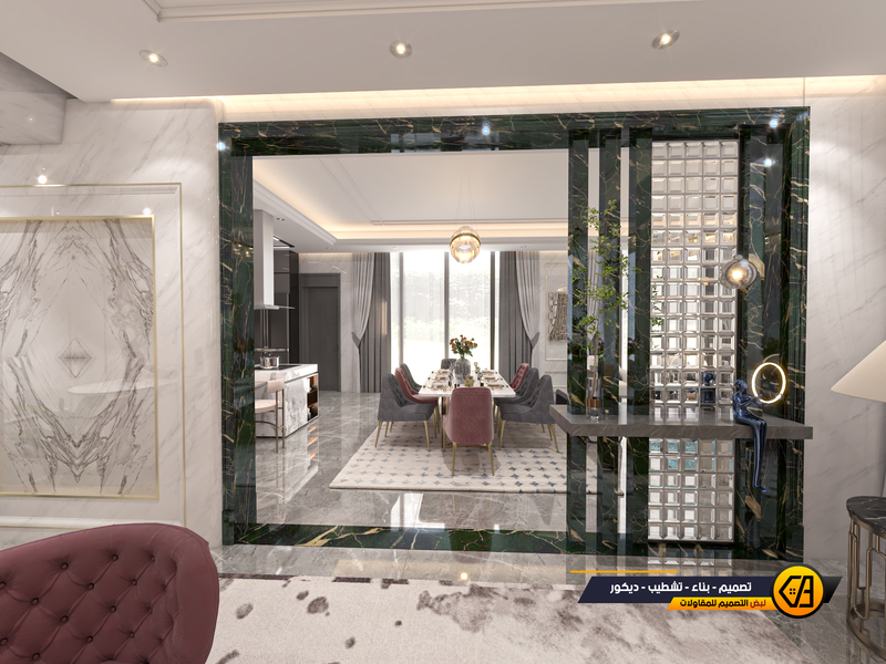 تصميم مودرن داخلي وخارجي لفلة في تبوك, المساحة 650 متر مربع