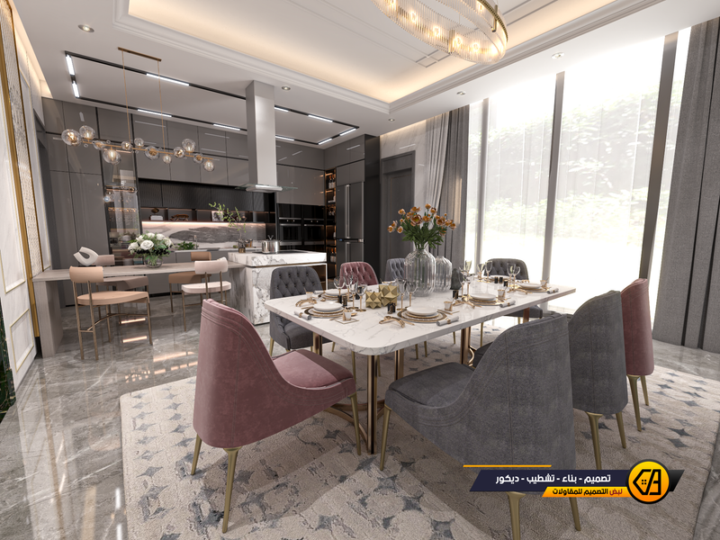 تصميم مودرن داخلي وخارجي لفلة في تبوك, المساحة 650 متر مربع