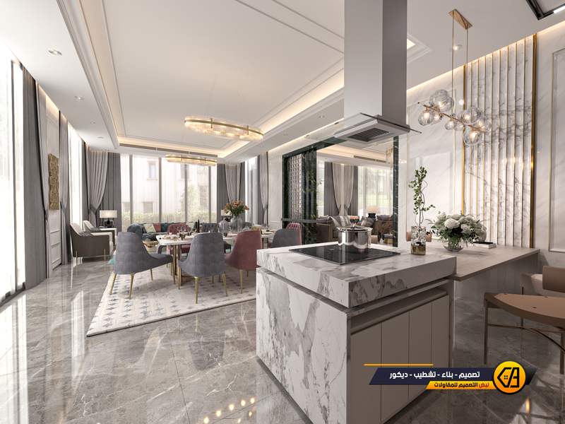 تصميم مودرن داخلي وخارجي لفلة في تبوك, المساحة 650 متر مربع