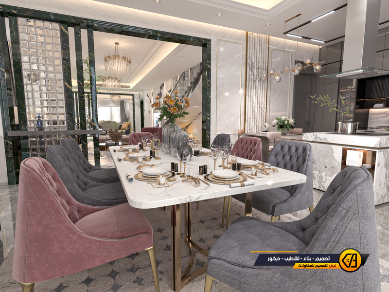 تصميم مودرن داخلي وخارجي لفلة في تبوك, المساحة 650 متر مربع