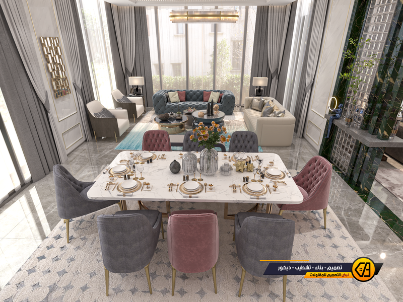 تصميم مودرن داخلي وخارجي لفلة في تبوك, المساحة 650 متر مربع