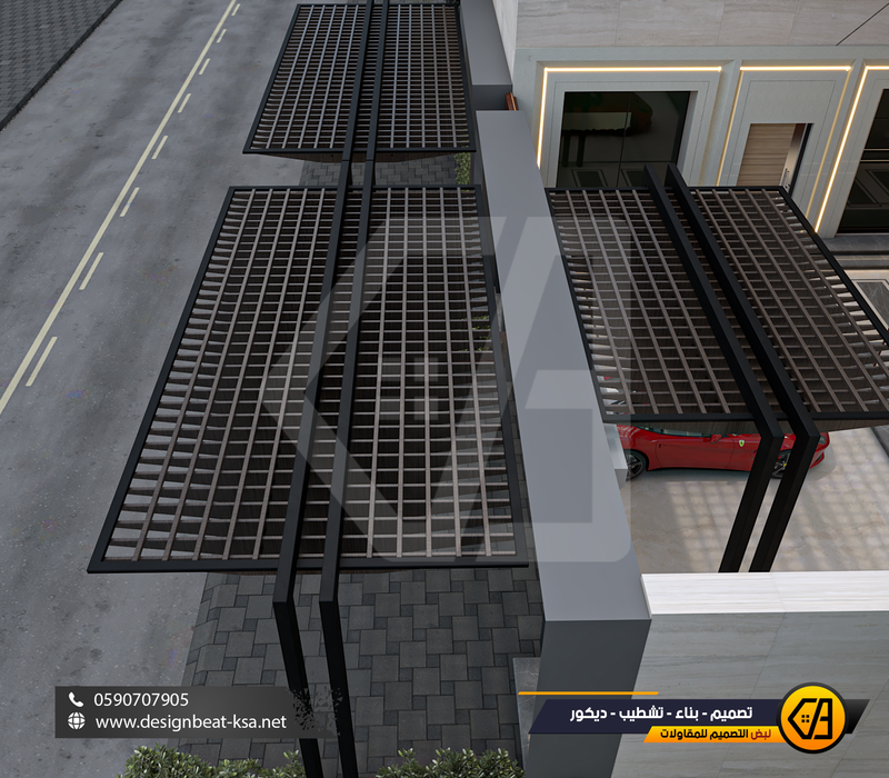 تصمي واجهة فيلا في حي العارض, المساحة 650 متر مربع