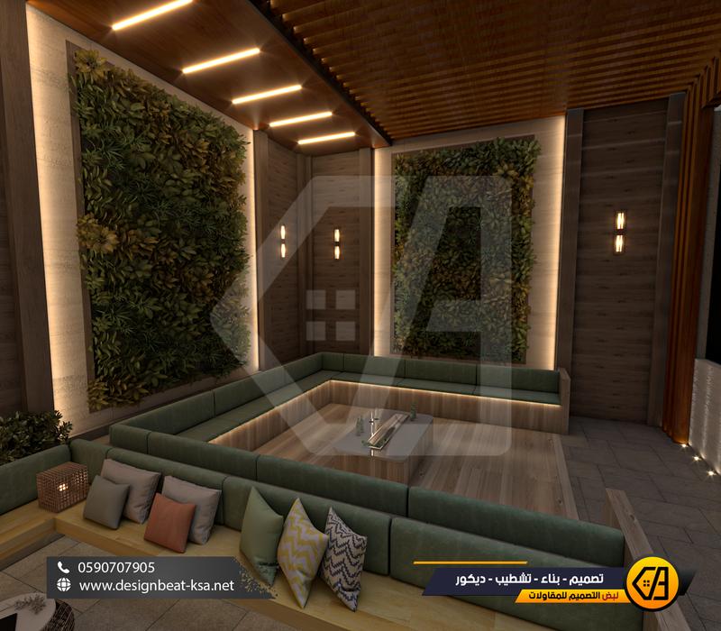 تصمي واجهة فيلا في حي العارض, المساحة 650 متر مربع