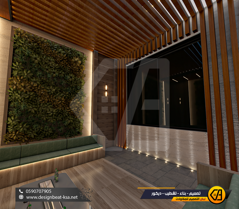 تصمي واجهة فيلا في حي العارض, المساحة 650 متر مربع