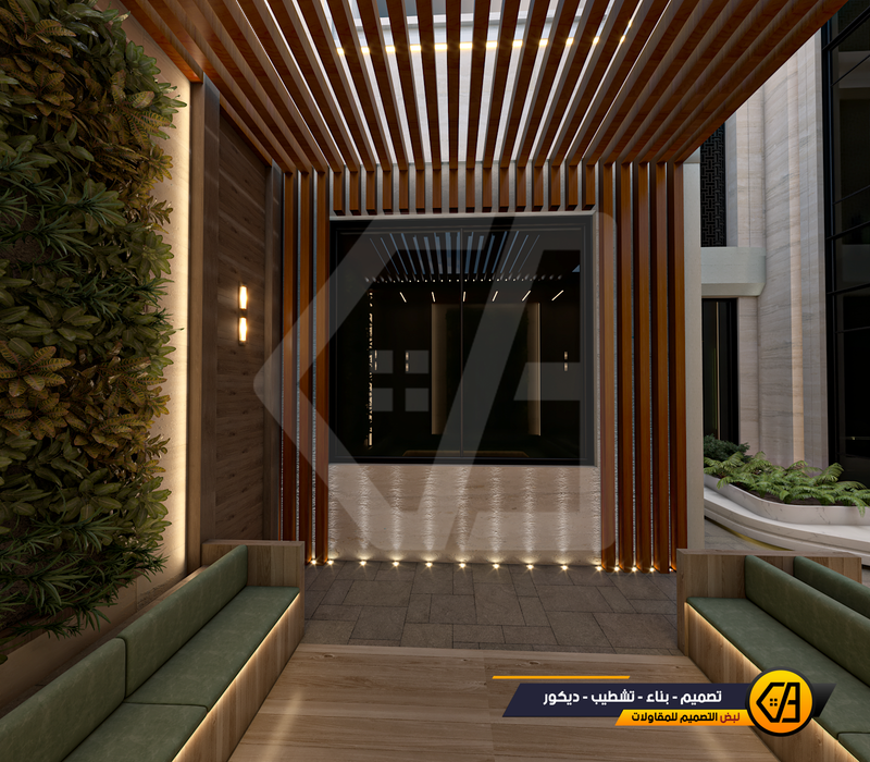 تصمي واجهة فيلا في حي العارض, المساحة 650 متر مربع