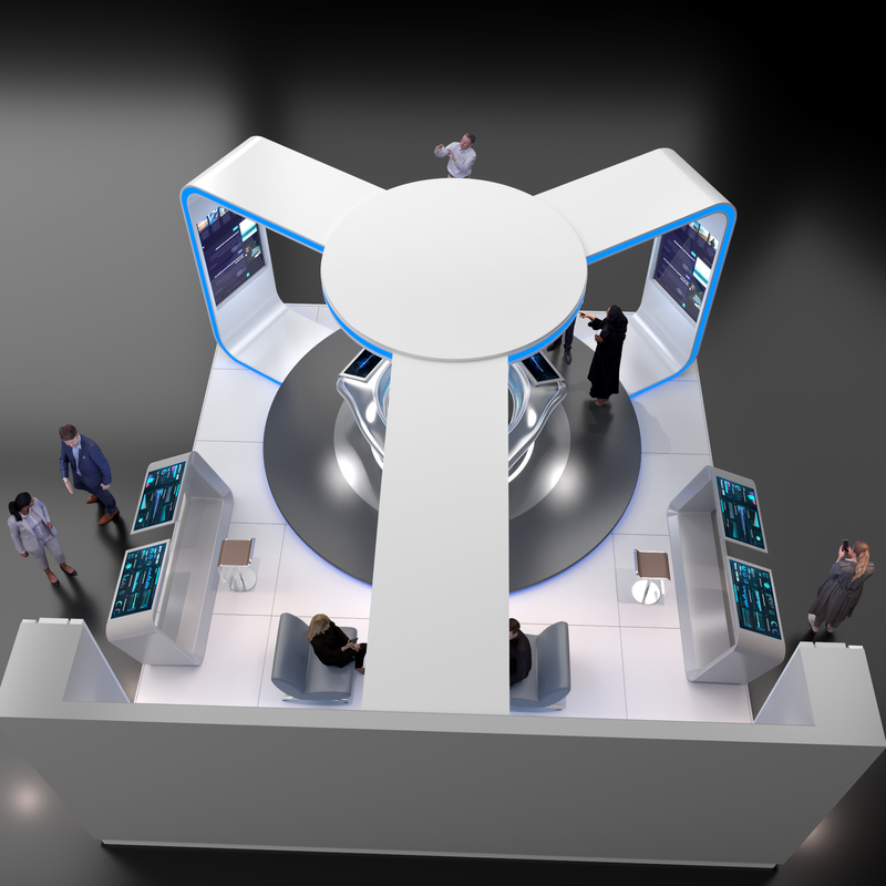 تصميم ستاند شركة رصيد القابضة