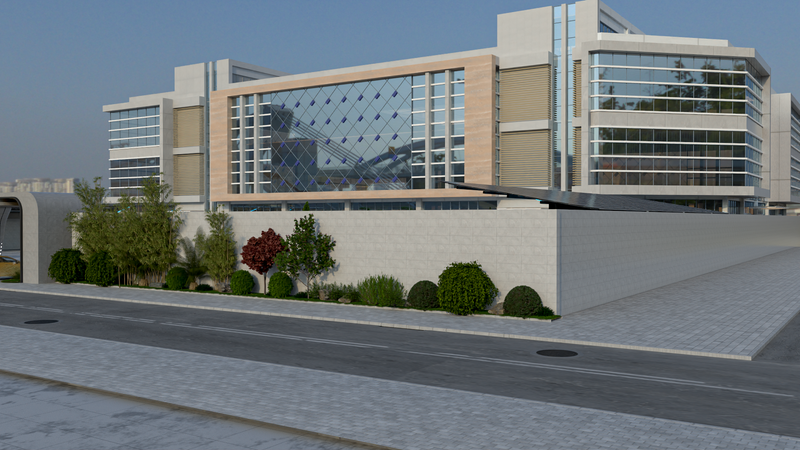 تصميم مبنى تجاري في مدينة الرياض