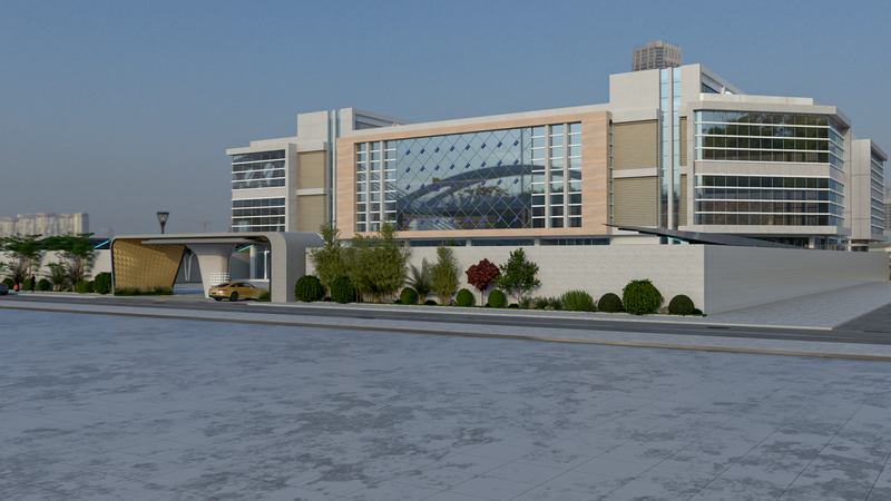 تصميم مبنى تجاري في مدينة الرياض