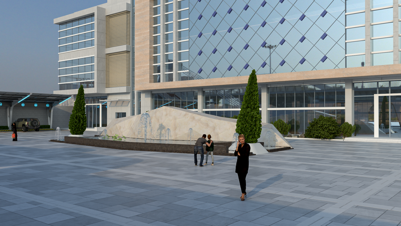 تصميم مبنى تجاري في مدينة الرياض