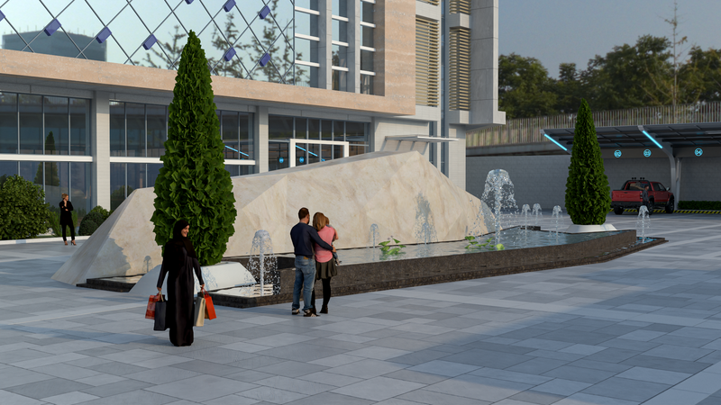 تصميم مبنى تجاري في مدينة الرياض