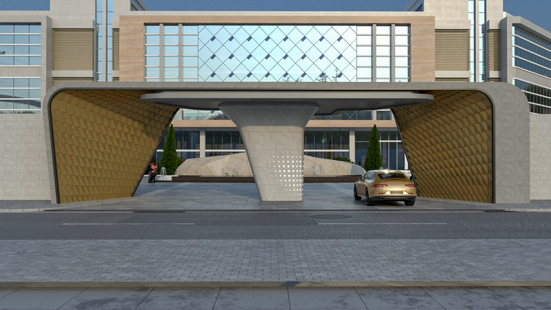 تصميم مبنى تجاري في مدينة الرياض