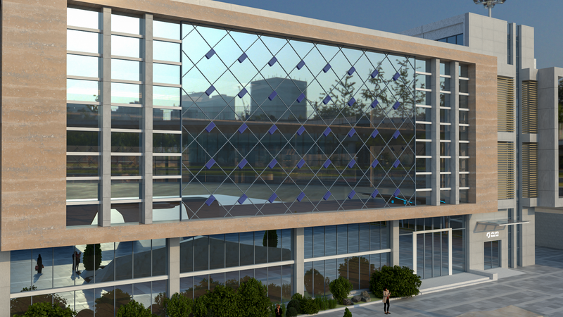 تصميم مبنى تجاري في مدينة الرياض