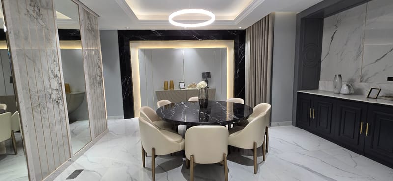 تصميم وتنفيذ فيلا في حي الصحافة على المفتاح شامل المفروشات