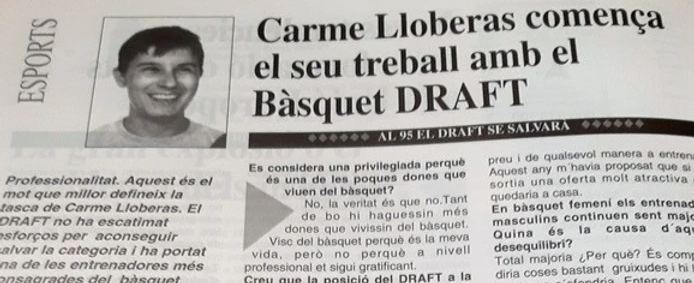 Records històrics: Carme Lluveras comença el seu treball amb el Bàsquet Draft