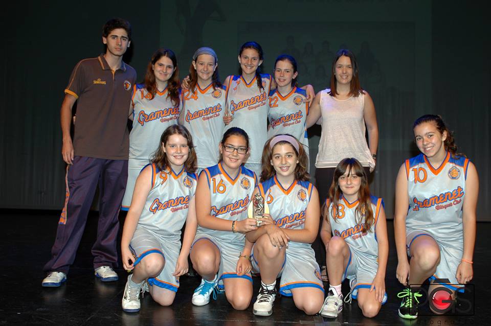 Gramenet BC -Mini femení-:  Campió nivell C. Fase Prèvia / Nivell B2 Fase Regular