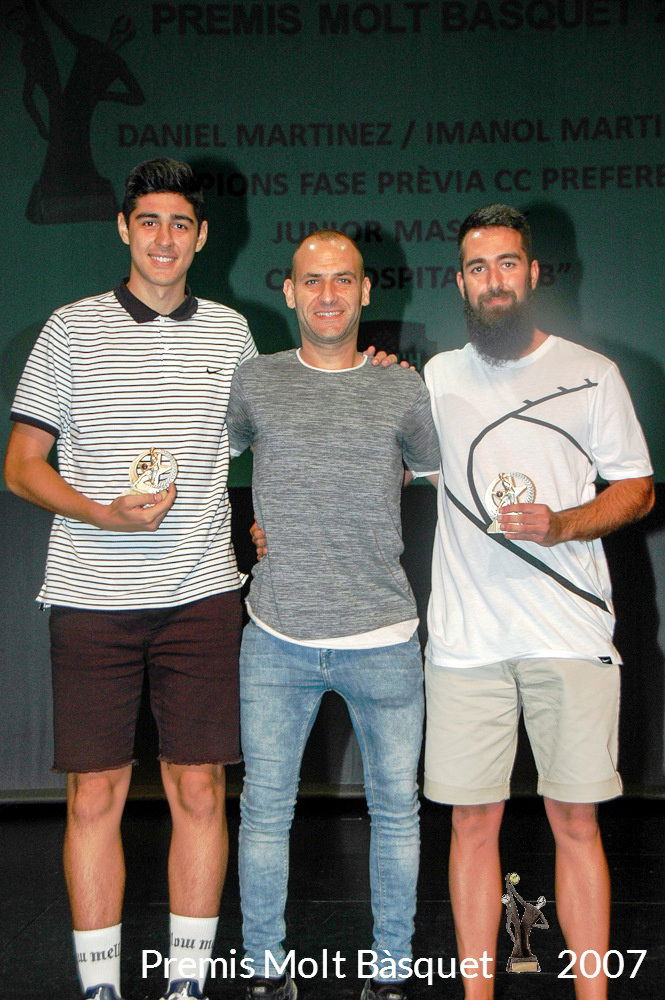 Daniel Martinez / Imanol Martinez (CB L'Hospitalet) -Junior masculí (entrenador / jugador)-: Campió CC Preferent Fase Prèvia