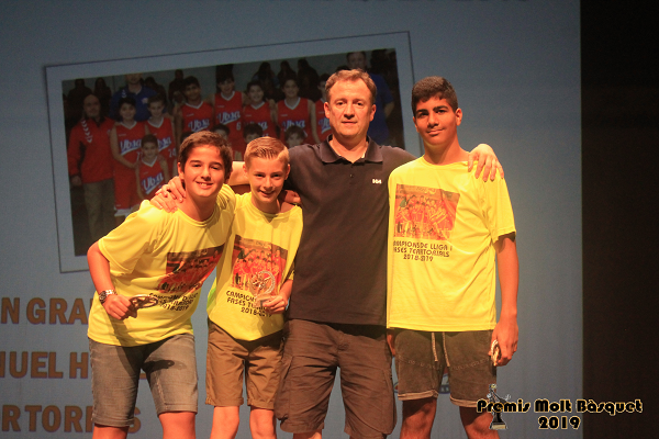 Ivan Grau / Jose Manuel Heredia / Victor Torres (UBSA) -Mini masculí (jugadors)-: Campions Territorials Nivell A2 / Nivell A2 Fase Regular