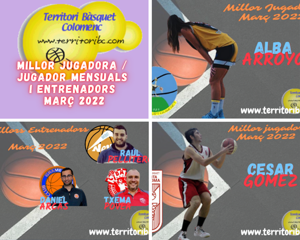 Millors Jugadors / Entrenadors Març 2022