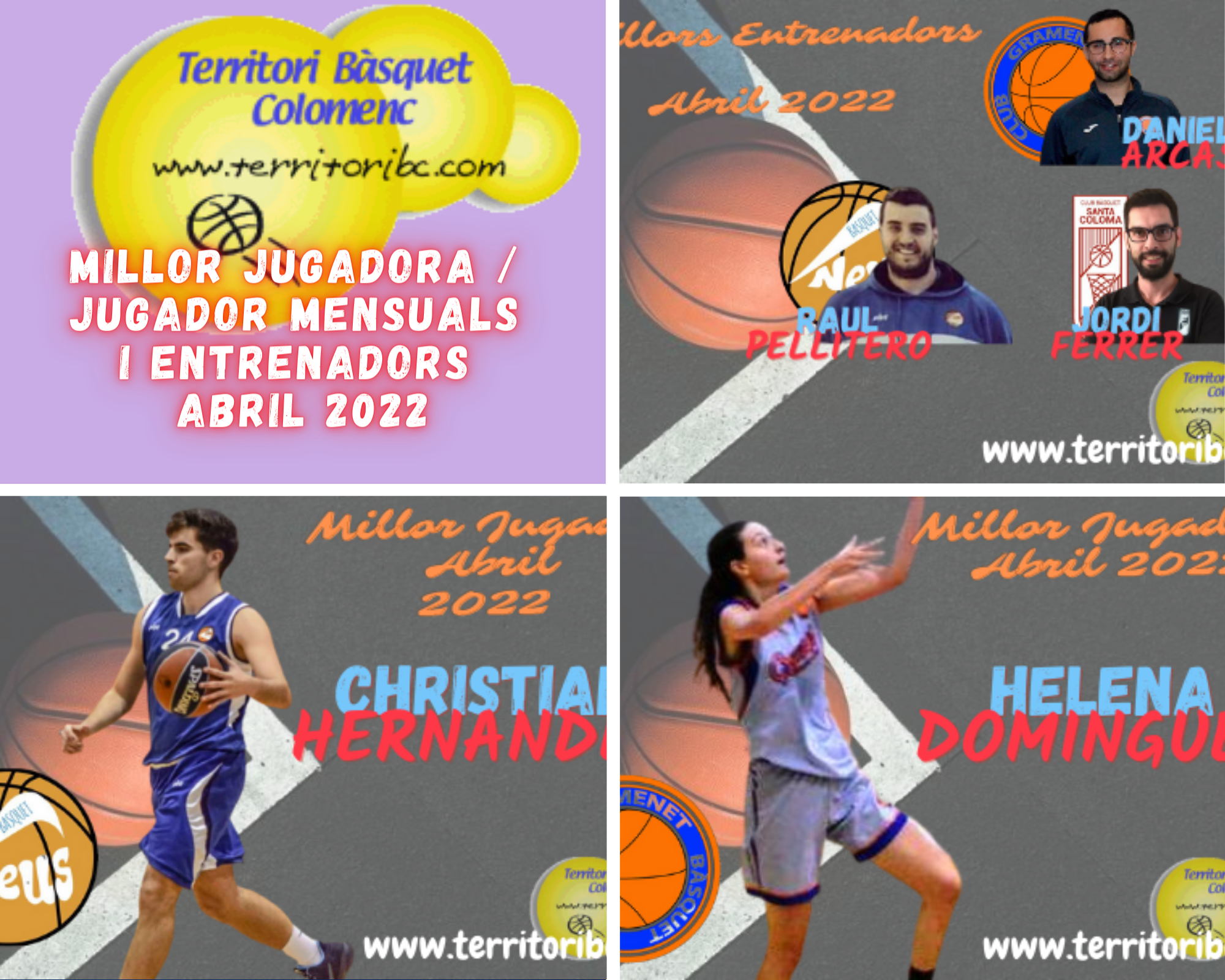 Millors Jugadors / Entrenadors Abril 2022