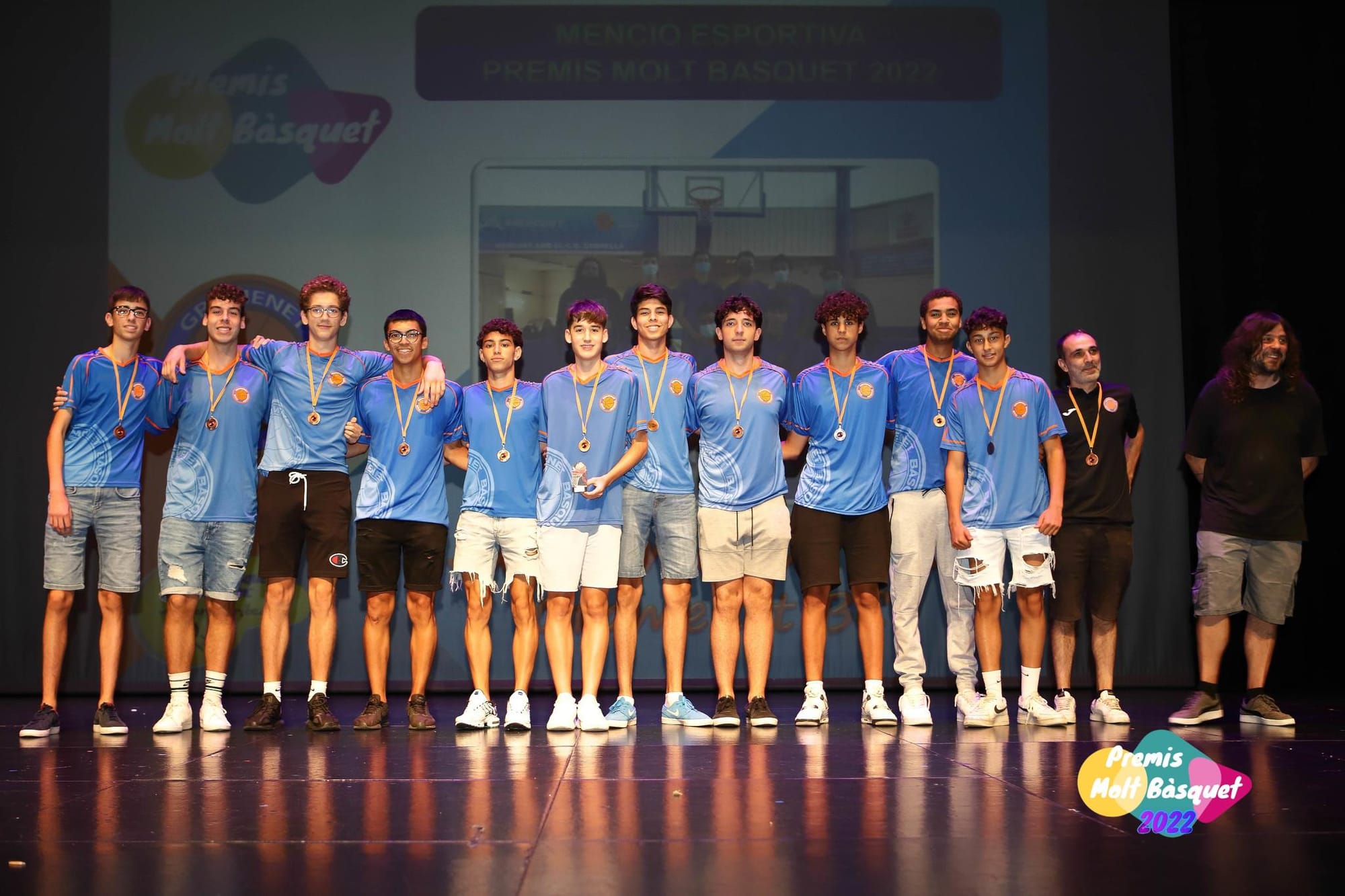 Menció Gramenet BC Blau (Junior masculi) Campions Fase Prèvia FCBQ Nivell A masculí