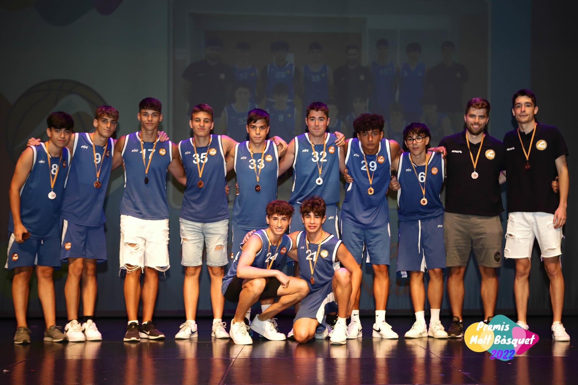 Menció Bàsquet Neus (Cadet masculi) Campions Fase Prèvia FCBQ Nivell B masculí