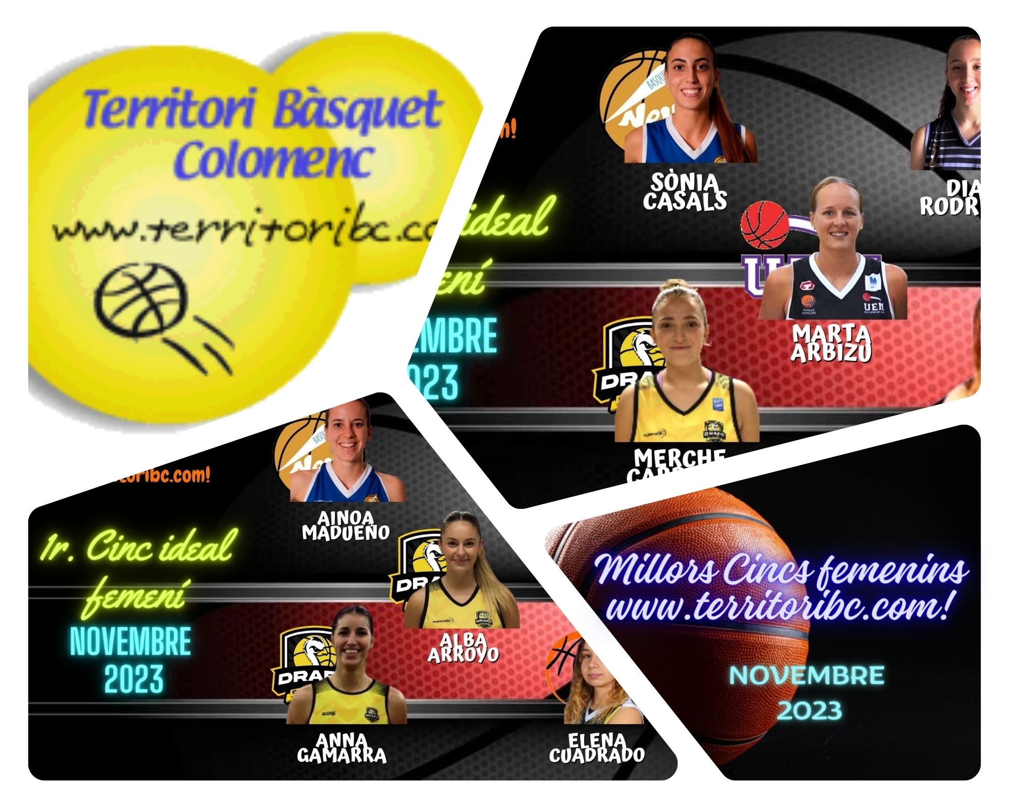 Cincs ideals femenins www.territoribc .com. Novembre 2023
