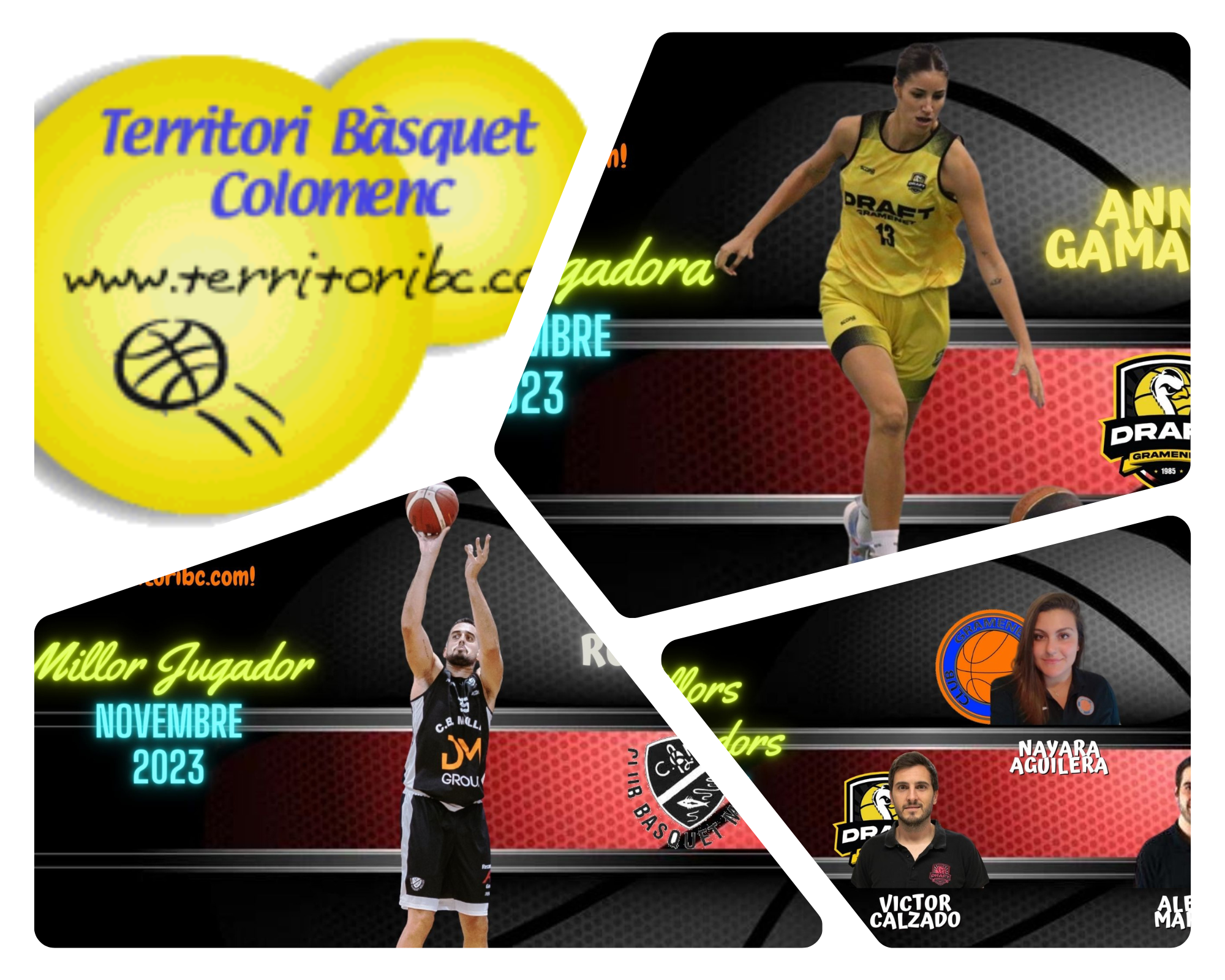 Millor jugadora / jugador i entrenadors www.territoribc.com Novembre 2023
