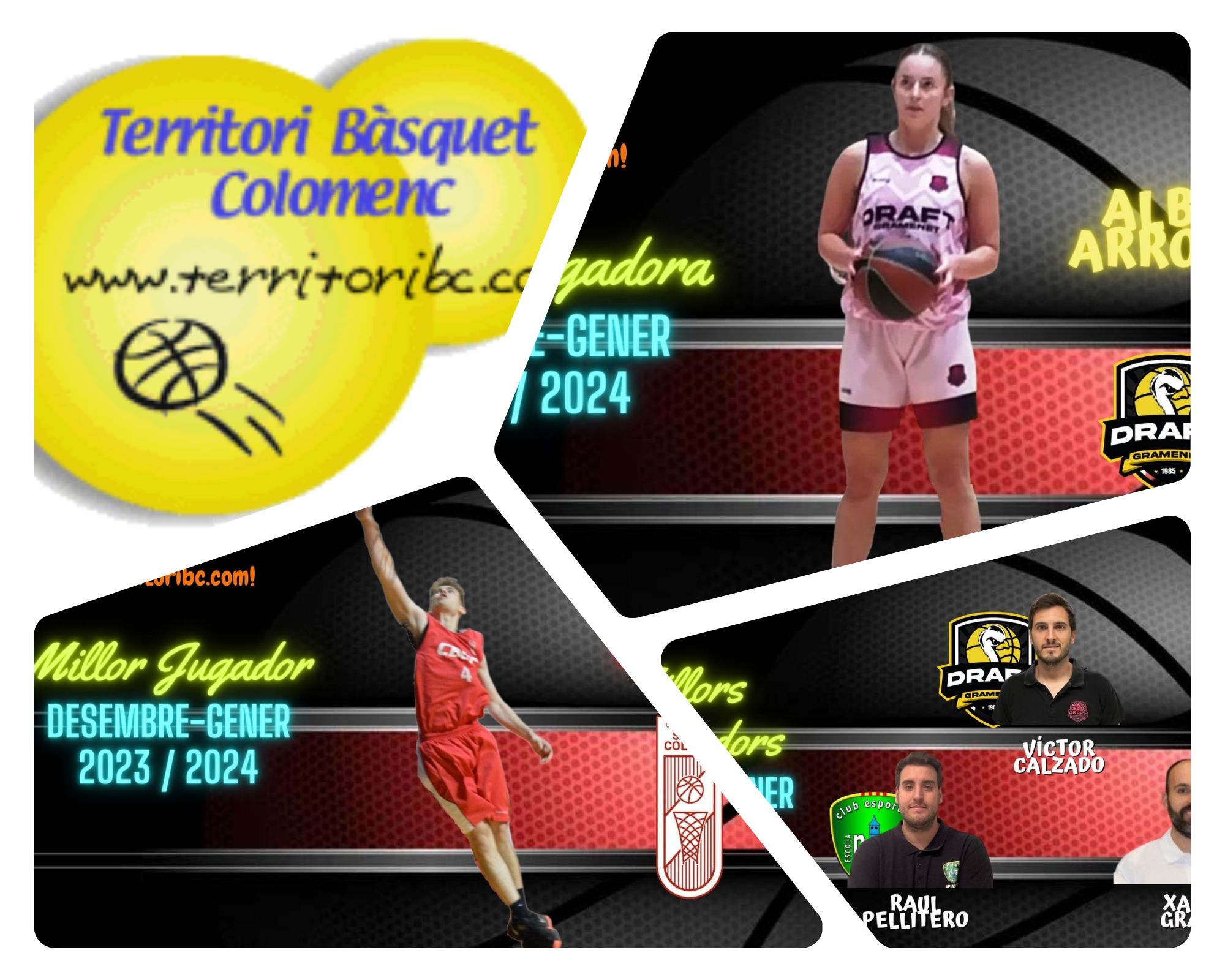 Millor jugadora / jugador i entrenadors www.territoribc.com Desembre-Gener 2023/2024