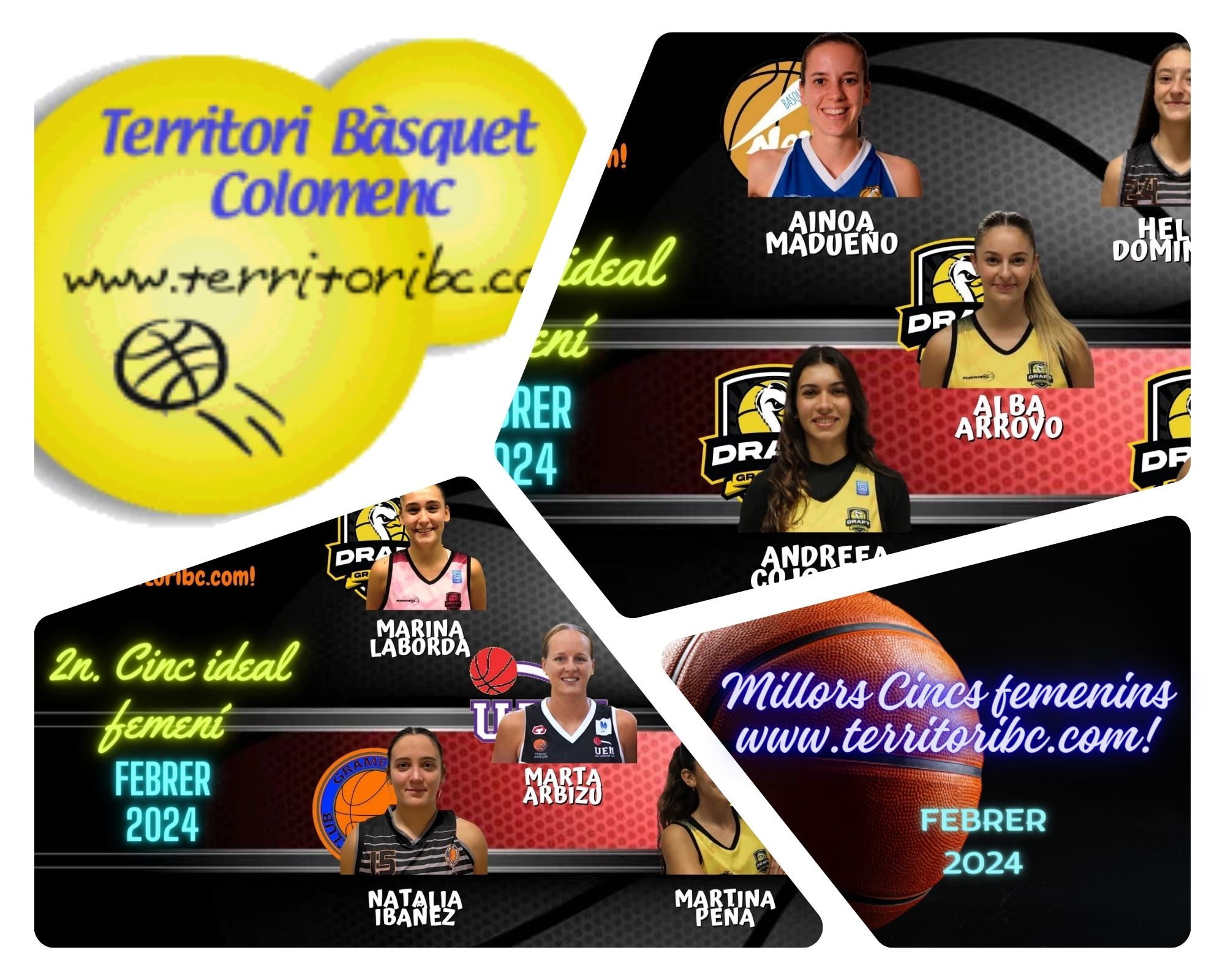 Cincs ideals femenins www.territoribc.com. Febrer 2024