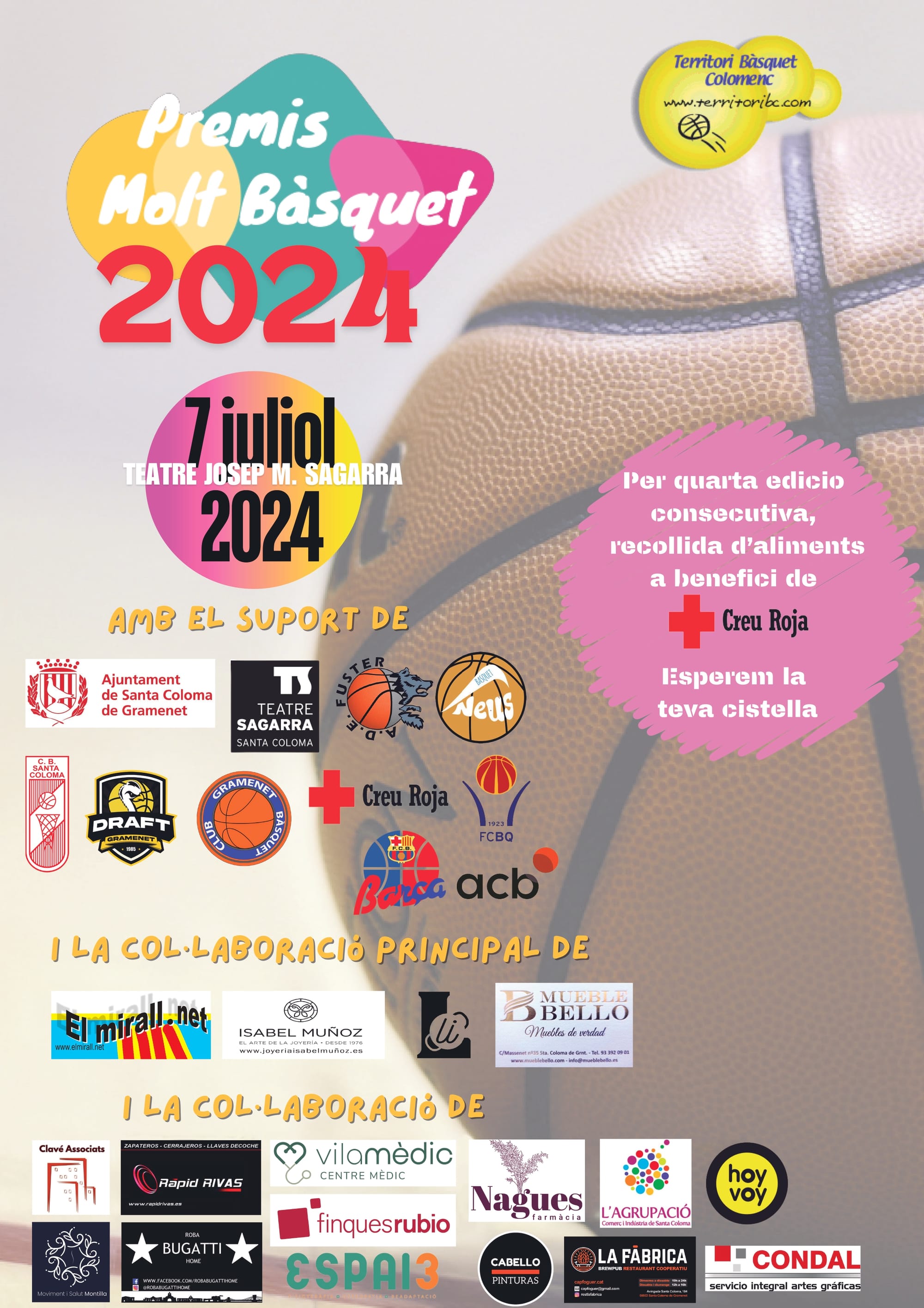 Cartell Premis Molt Bàsquet 2024. Versió 2.0