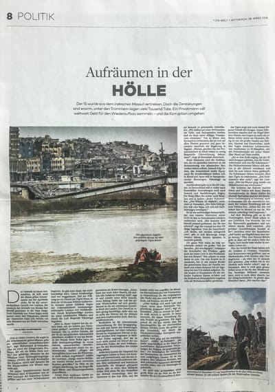 German news published Dr. Muhammad Al-Hamdani's visit to Mosul
