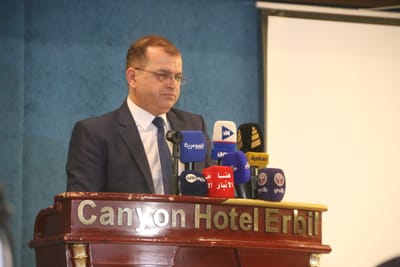 The press conference to announce the launch of the World Peace Ambassadors' journey for the reconstruction of Nineveh