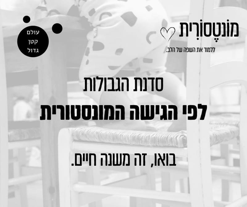 סדנת גבולות לפי הגישה המונטסורית - מחזור ינואר