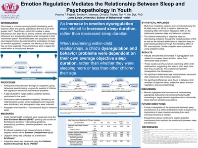 Emotion Regulation Mediates the Relationship Between Sleep and Psychopathology in Youth