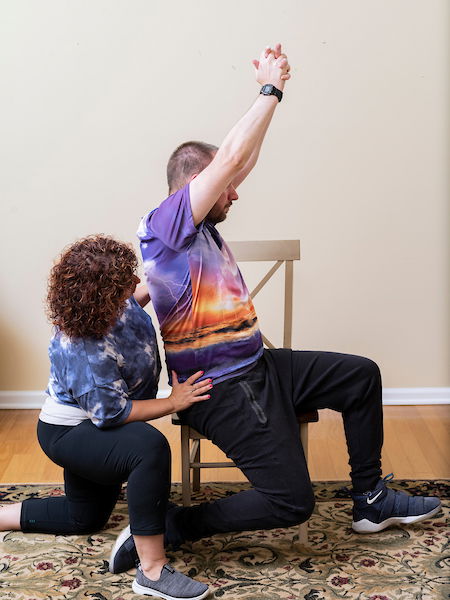yoga exercising