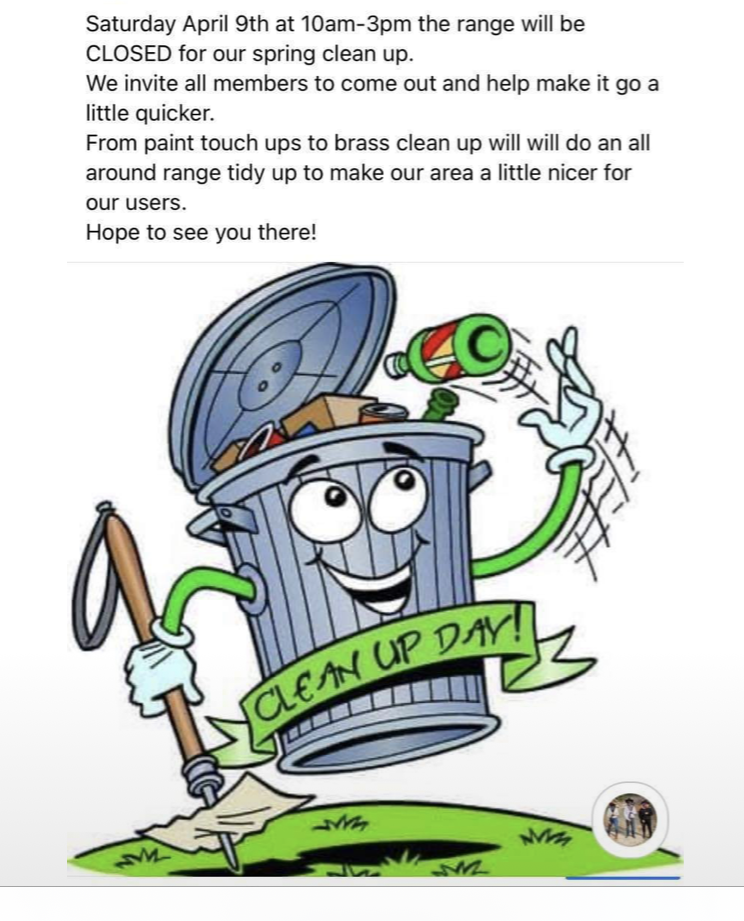 Range Closure for Spring Clean up