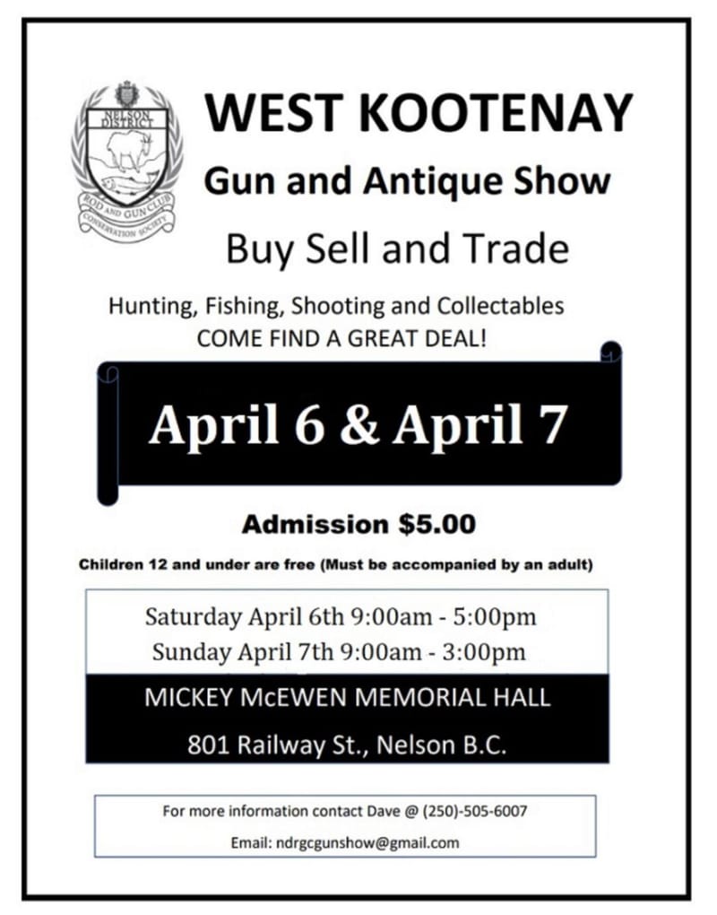 WEST KOOTENAY GUN AND ANTIQUE SHOW