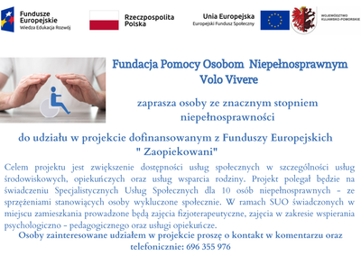 Rekrutacja do projektu                                       pt '' Zaopiekowani "