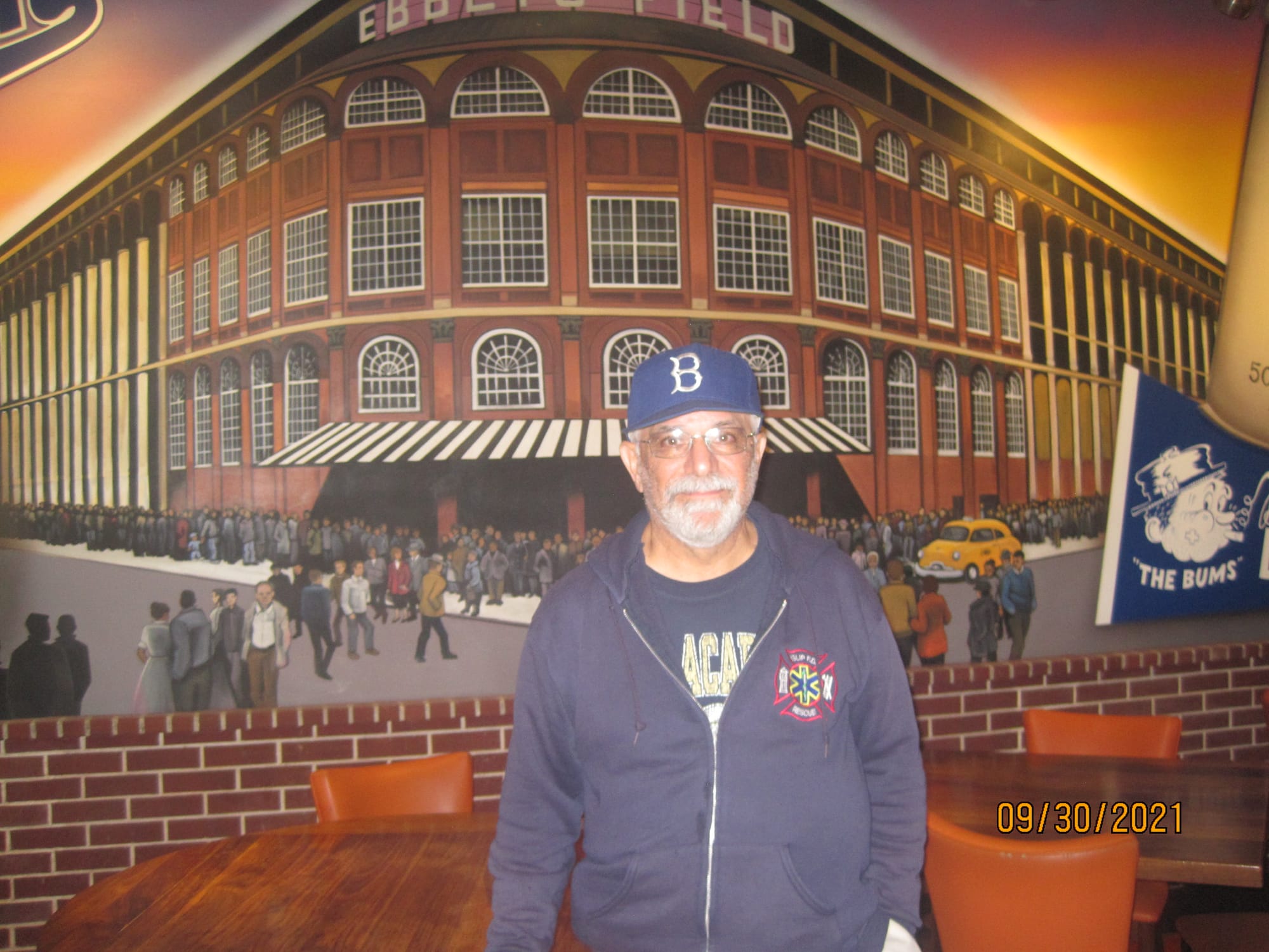 Junior's painting of Ebbets Field