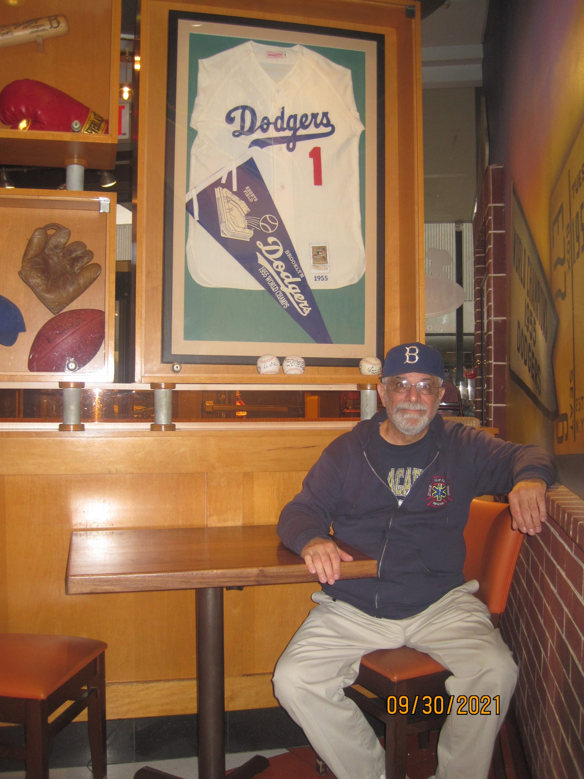Junior's display of baseball memorabilia