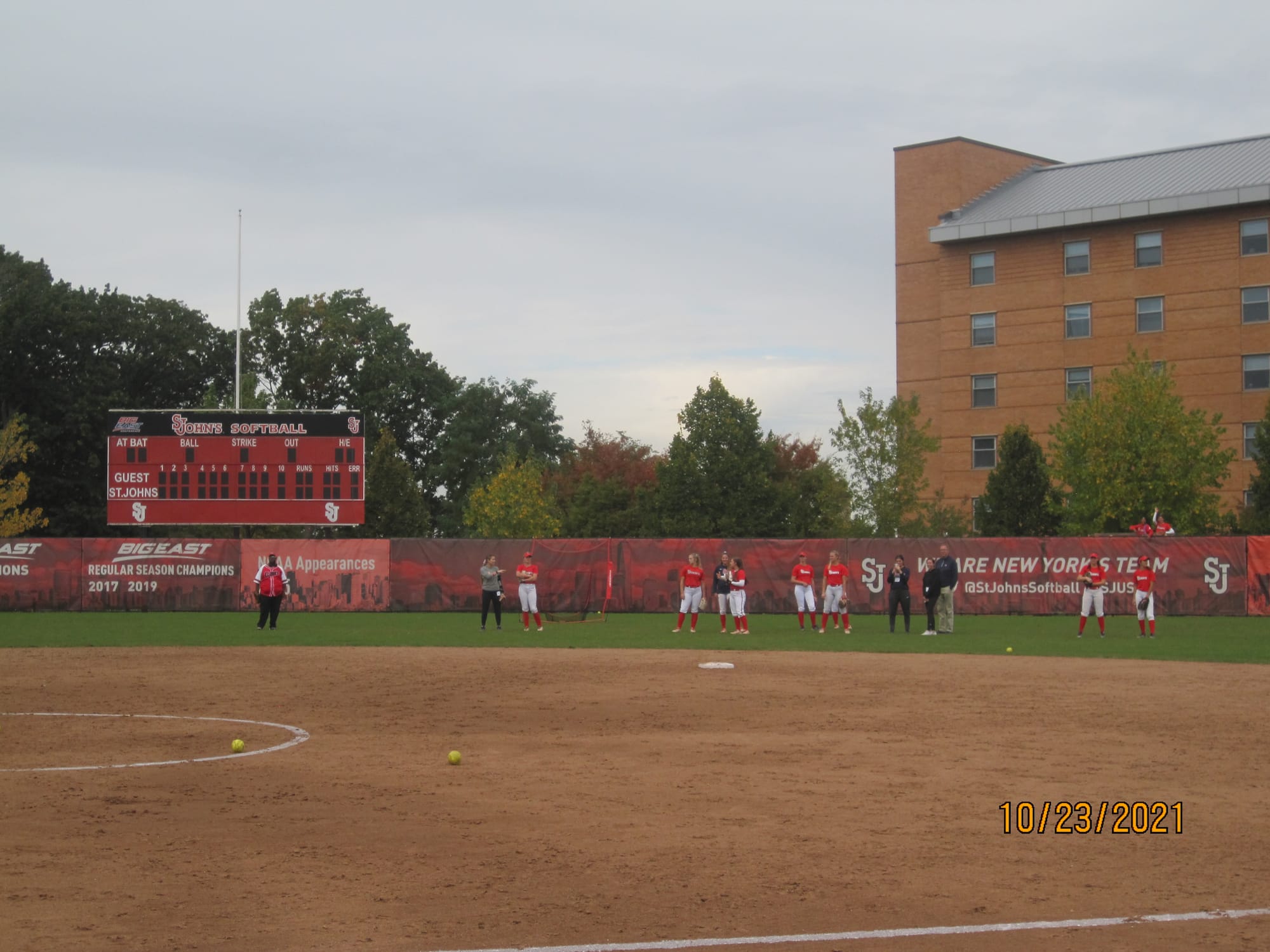 softball team practice