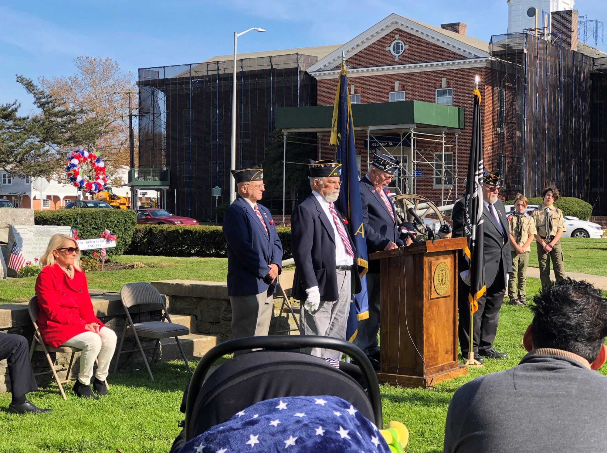 Veterans Day ceremonies at town Hall