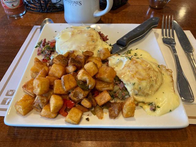 Eggs Benedict at Brownstone's