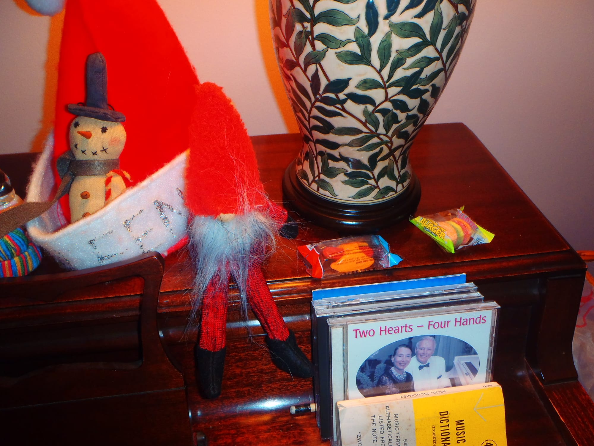 2 of the stocking stuffers: the gnome and the candy