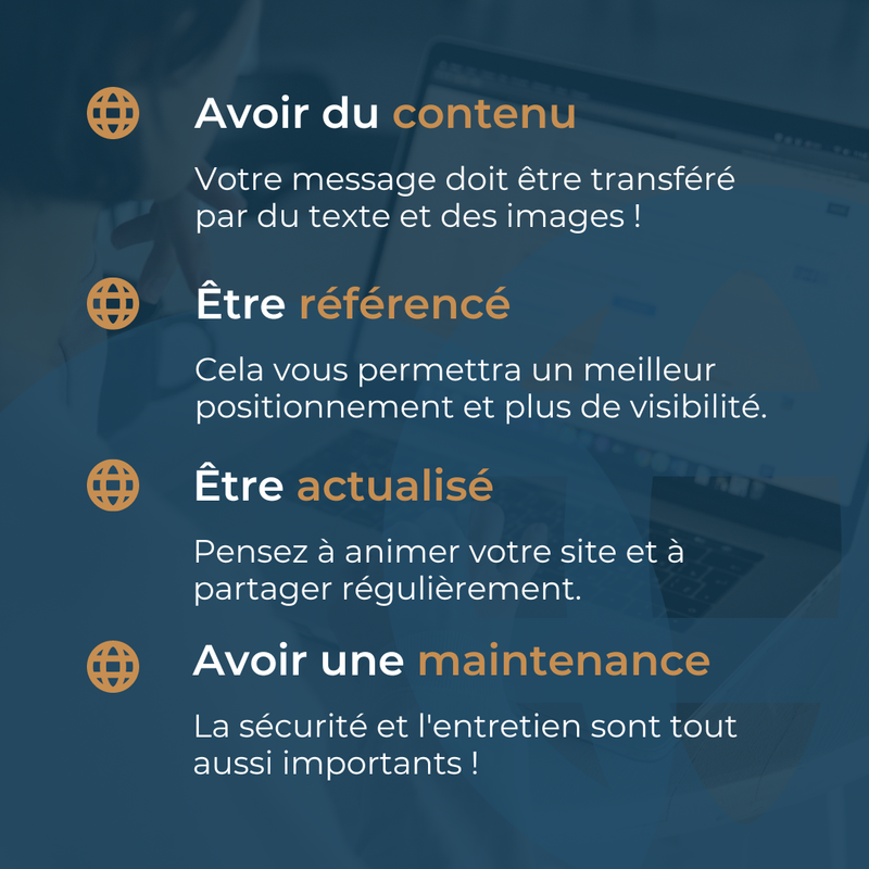 Les 7 points incontournables d'un site web