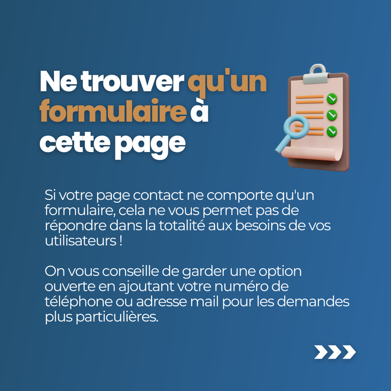 Attention à ces erreurs les plus courantes sur la page "Contact" !