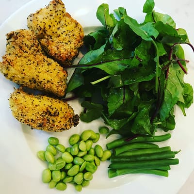 Crispy hake fish fingers