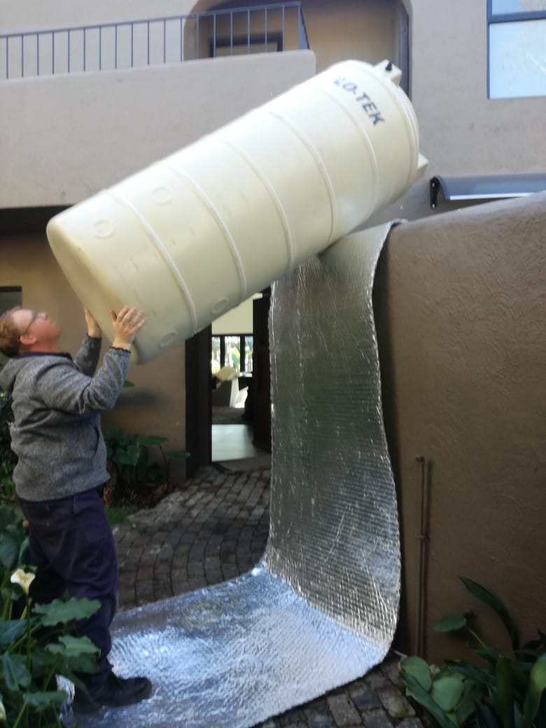 Transporting a water tank