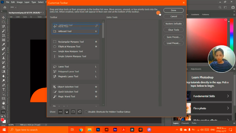 فتوشاپ قسمت سوم - ابزار های selection و move