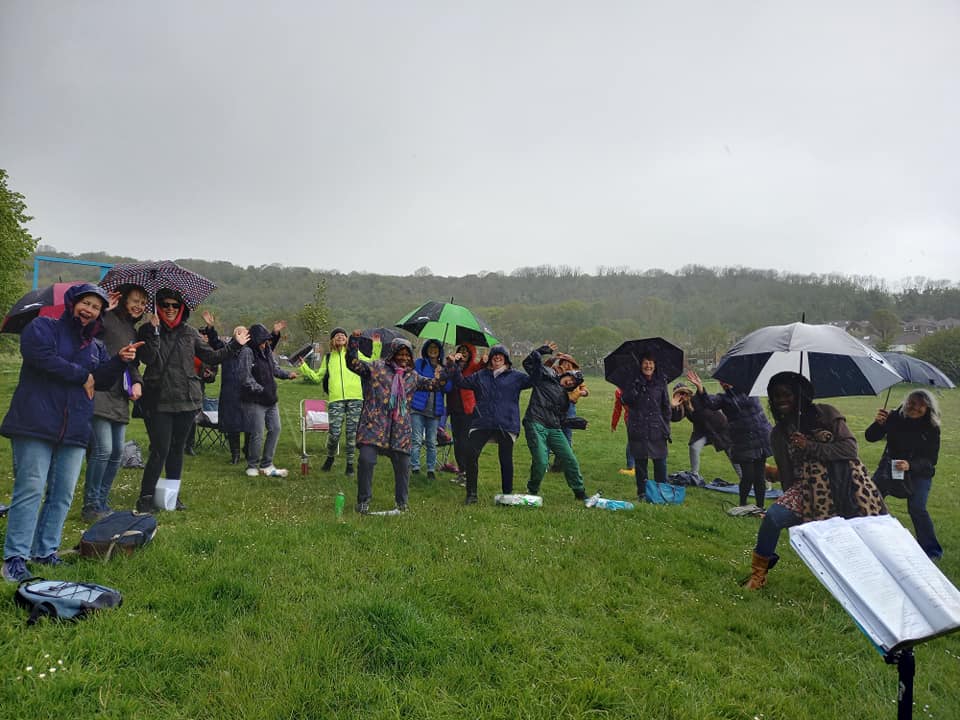 Outdoor singing!